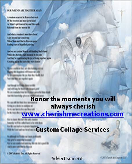 Advertisement- Cherish Me Creations LLC- Photo and Poem Collages